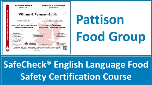 English - Pattison Food Group Food Safety certification Course