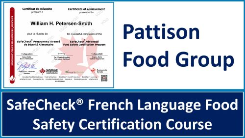 French - Pattison Food Group Food Safety Certification Course