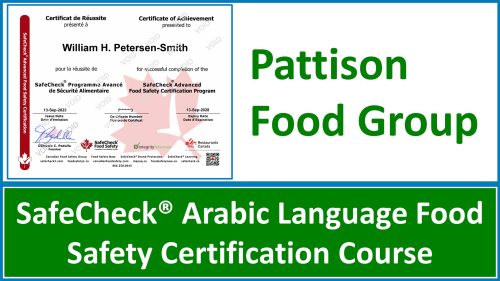 Arabic - Pattison Food Group Food Safety Certification Course